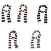 Handmade Knitted Striped Scarf for Female Girl Y2K Long Neck Scarf Spring Autumn Narrow Thin Scarf Harajuku Neck Wear