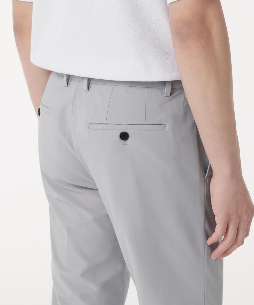 MUSINSA STANDARD [Cooltandard] Tapered Hidden Banding Crop Slacks [Light Gray]