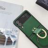 PU Leather Phone Cover for Samsung Galaxy Z Flip 7 FE 6 5 4 3 Case with Ring Holder for Magsafe Magnetic Wireless Charge Flip6