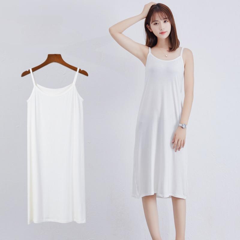 Summer Casual Bodycon Sleeveless Dresses Solid Color Round Necked Dress for Female High Waist Dress Basics Clothing for Women Commuter Fashion Dresses