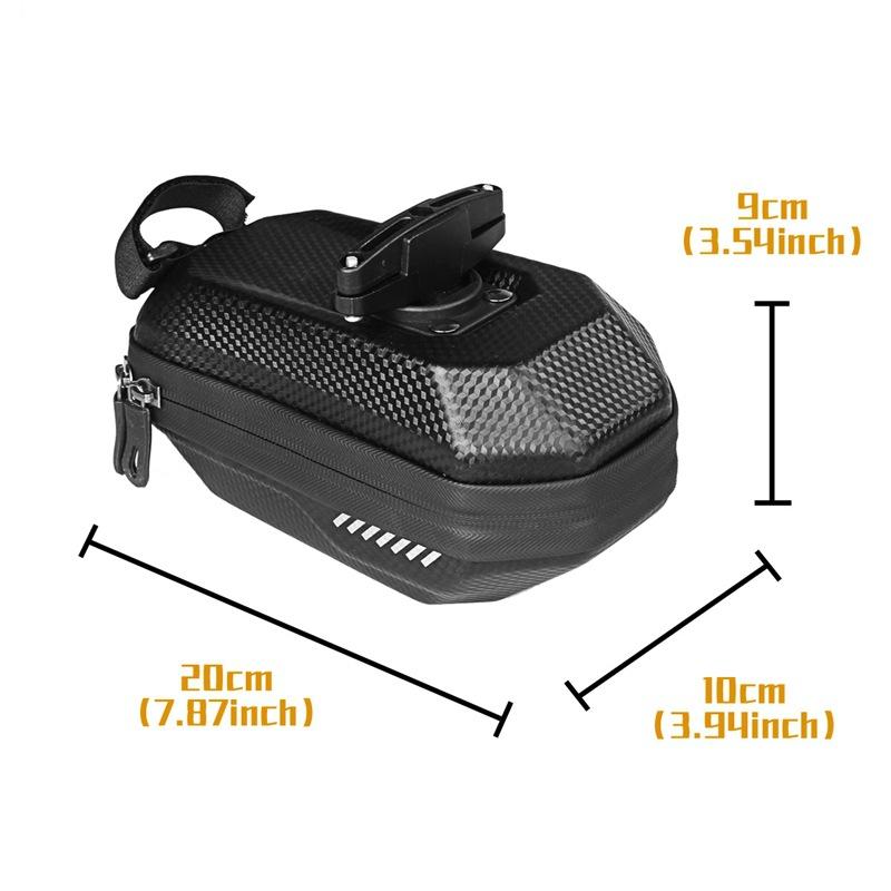 Mountain Bike Rear Saddle Pannier Hard Shell Bicycle Tail Bag Carbon Waterproof Cycling Equipment Case