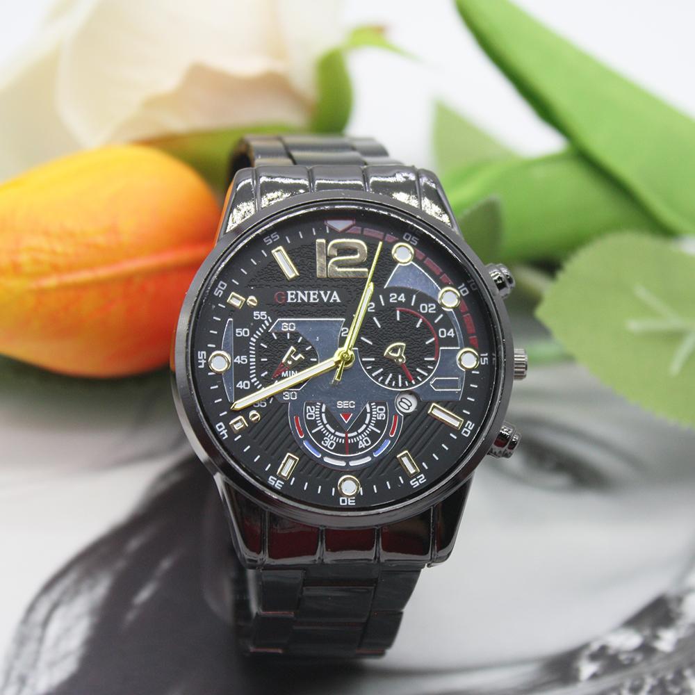 3pcs Set Luxury Man Watch Big Brand Men's Watch Stainless Steel Bracelets Matching Bracelets Include Box for Classmate Gift