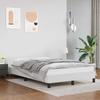 VidaXL Bed Frames with Headboard Slat Base Upholstered Bed Slat Frame Double Bed Adult Bedroom Interior White 347490