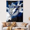 Tampa Bay Team Logo Tapestry Wall Hanging, Florida Sports Emblem Art, Sports Wall Decor for Bedroom Living Room Man Cave