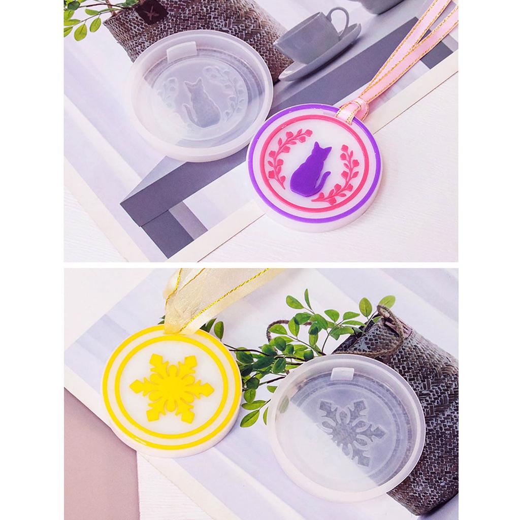 Listing Pendant Mold Silicone Epoxy Molds Christmas Ornament Casting Molds DIY Crafts Making Tools Home Decorations