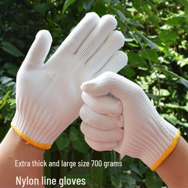 Cotton Yarn Labor Protection Gloves: 700g, 800g, 900g Work-Resistant Construction Site Wear
