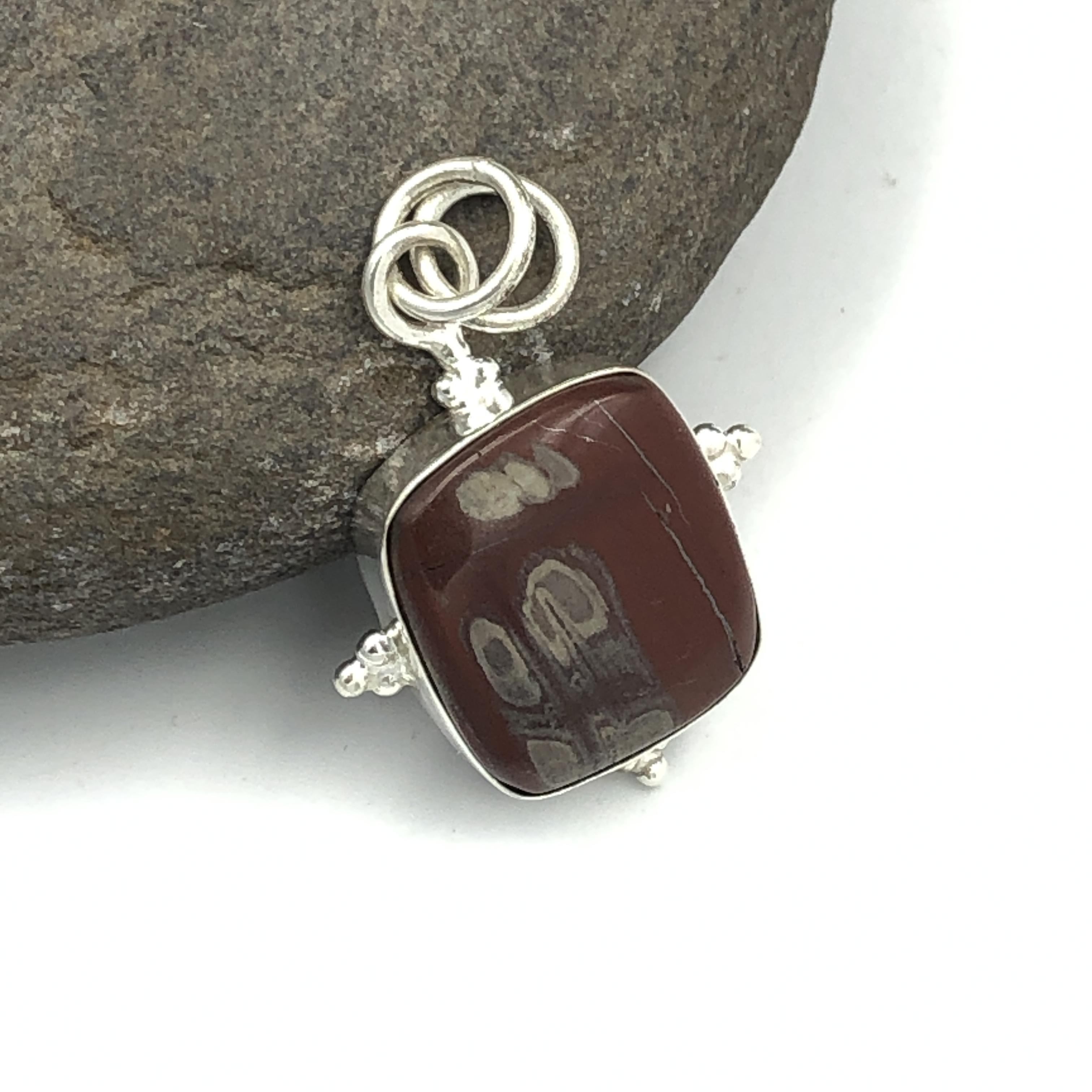 Natural Noreena Jasper Gemstone 925 Sterling Silver Jewelry  Pendant 1.39  AJP-214