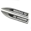 Hyundai Reina Metal Bright Side Fender Decal – Custom Car Logo Decoration
