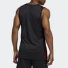 adidas Tank Tops Men's Black Red Crew Neck Moderate Other DY6588