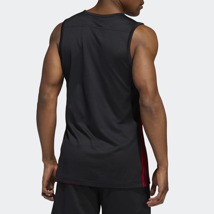 adidas Tank Tops Men's Black Red Crew Neck Moderate Other DY6588