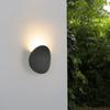 Modern Wall Mount Lamp , Flat Round Simple Outdoor Wall Sconce Small Embedded Black White Wall Light Matte Die-cast Aluminum Waterproof Wall Lamp
