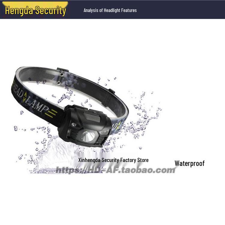 M88 Waterproof USB Rechargeable Headlamp with Mickey Bracket and Hand-Wave Induction Signal Light