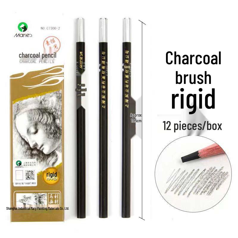 Mali Brand Charcoal Sketch Pencil Set - Includes 2B, 4B, 6B, 8B for Art Students
