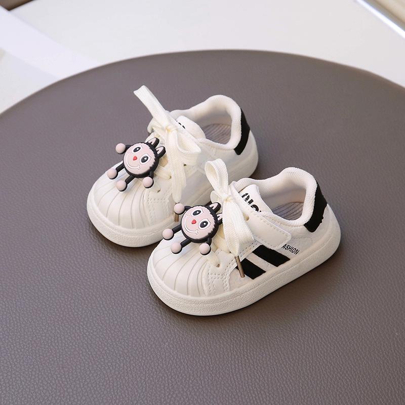 2026 Cute Cartoon Toddler Board Shoes - Korean Style Spring/Autumn Shell Toe Walking Shoes for Boys & Girls