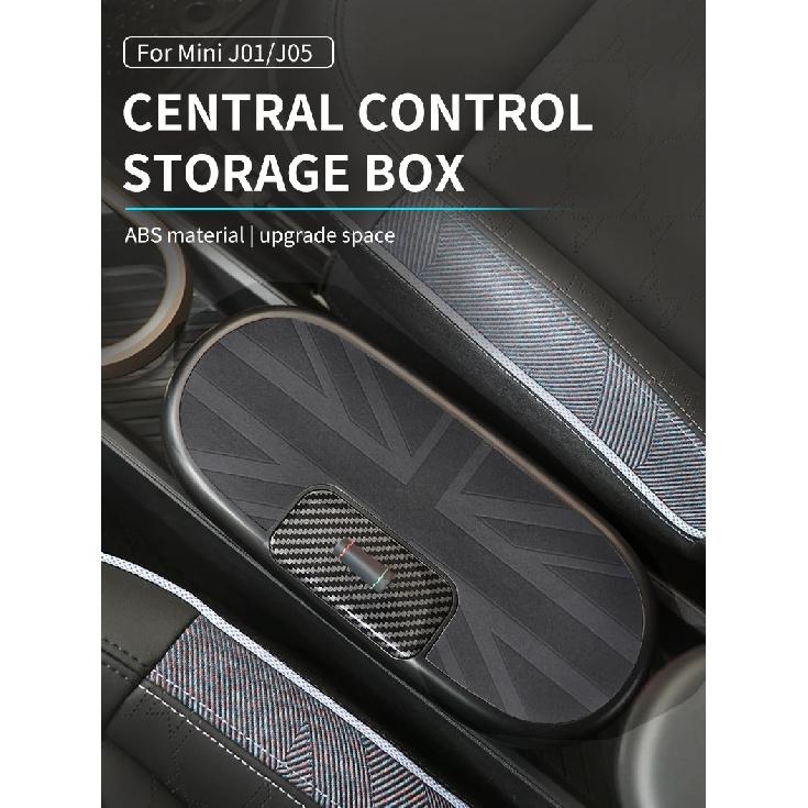 Central Control Storage Box For BMW Mini Cooper E/SE J01 J05 Aceman 2024 2025 Central Armrest Storage Box Car Accessories