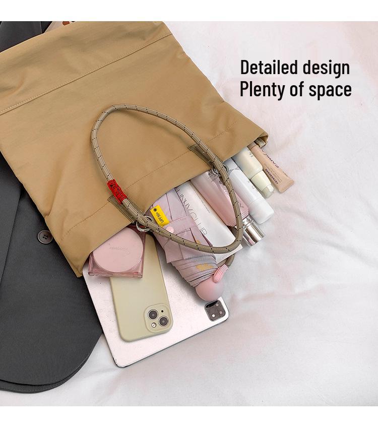 Women's Solid Color Nylon Crossbody Bag - Large Capacity, Versatile Handbag for Work and Commute