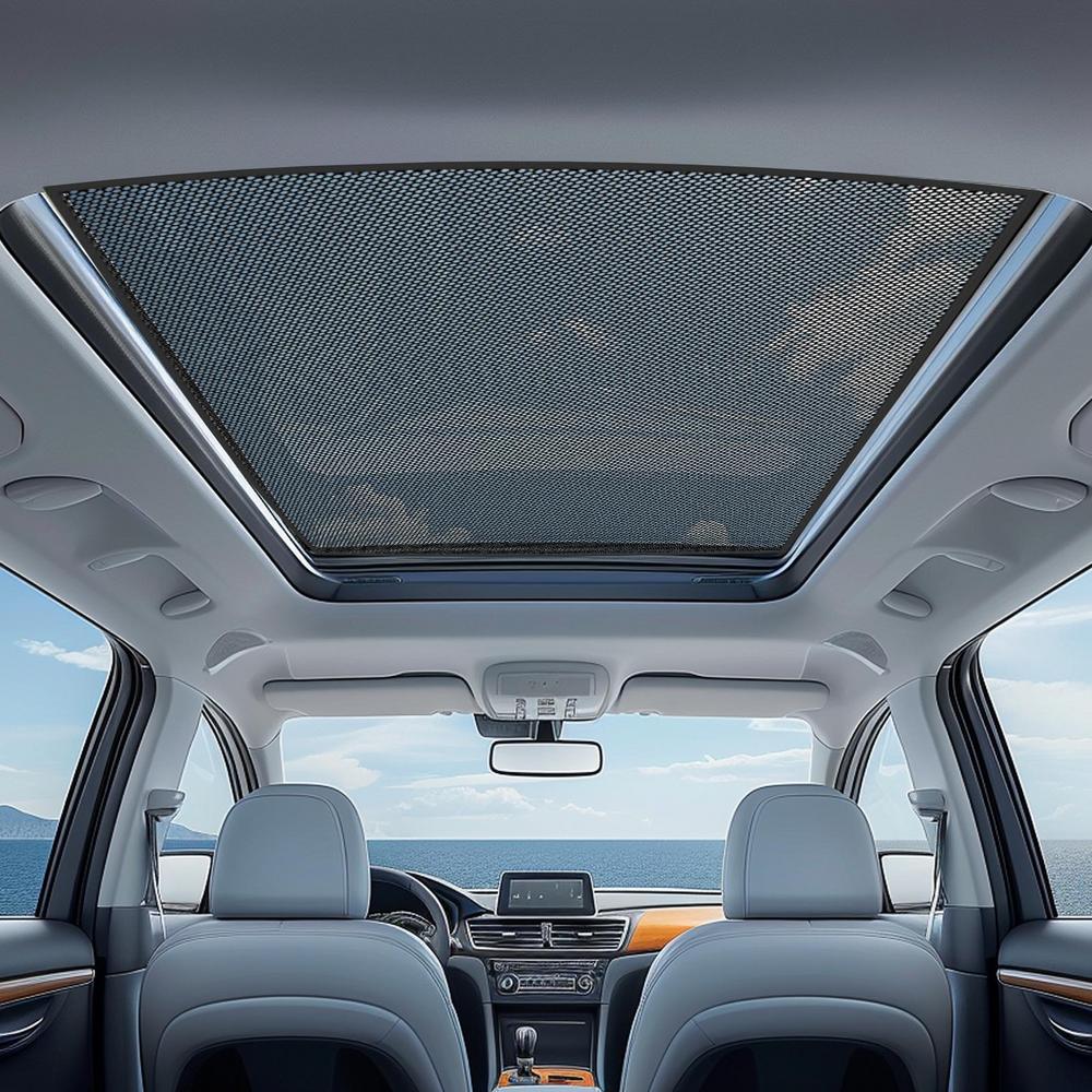 car Sunroof Cover Magnetic Breathable Car Sun Shade Anti-Fly Automotive Auxiliary Parts For Driving Sleeping Outdoor Camping