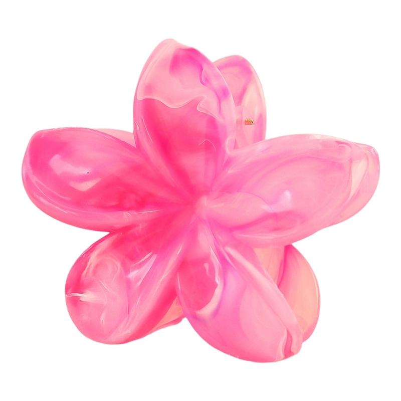 Pince à cheveux en forme de fleur Résine Texture marbre Couleur dégradée pour Mariages et Fêtes Usage quotidien Accessoires pour cheveux