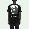 OFF WHITE Oversize'owa koszulka z nadrukiem graficznym Monalisa OMAA027S191850051020