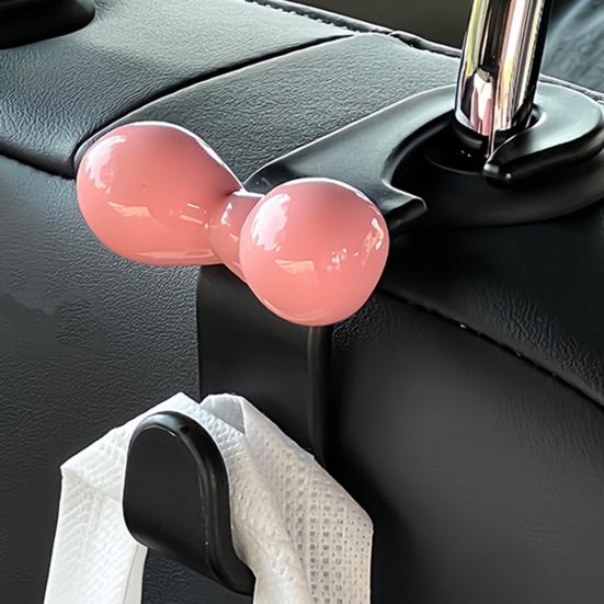 2Pcs Car Hook Lightweight Trunk Seat Button Hook Hole-Free Interior Storage Hook Multi-Functional Water Cup Holder