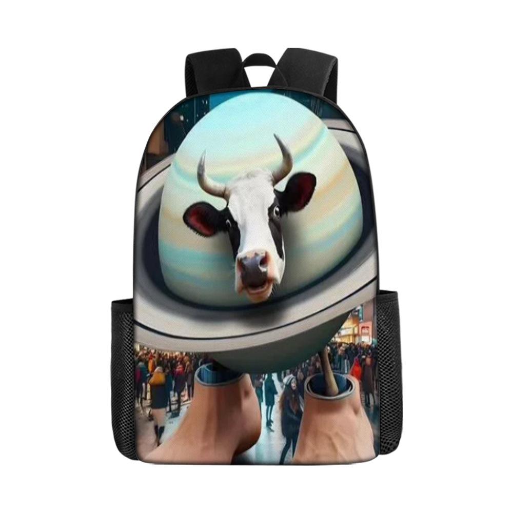 17 Inch Primary And Secondary School Schoolbag 3D Digital Color Printing Diy Backpack Oxford Cloth Backpack Printing