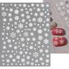 Winter Snowflake Christmas Nail Art Sticker White 3D Relief Adhesive Nail Art Decoration Sticker Nail Charm Manicure Decals