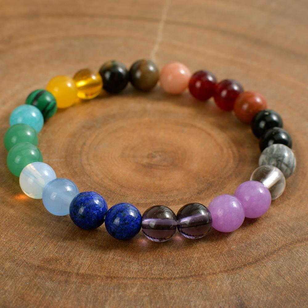 Festive Gifts Multicolor Natural Stone Beaded Bracelet With Tiger Eye Malachite And Citrine Jewelry Men Women Daily Wear Simple Versatile Accessory