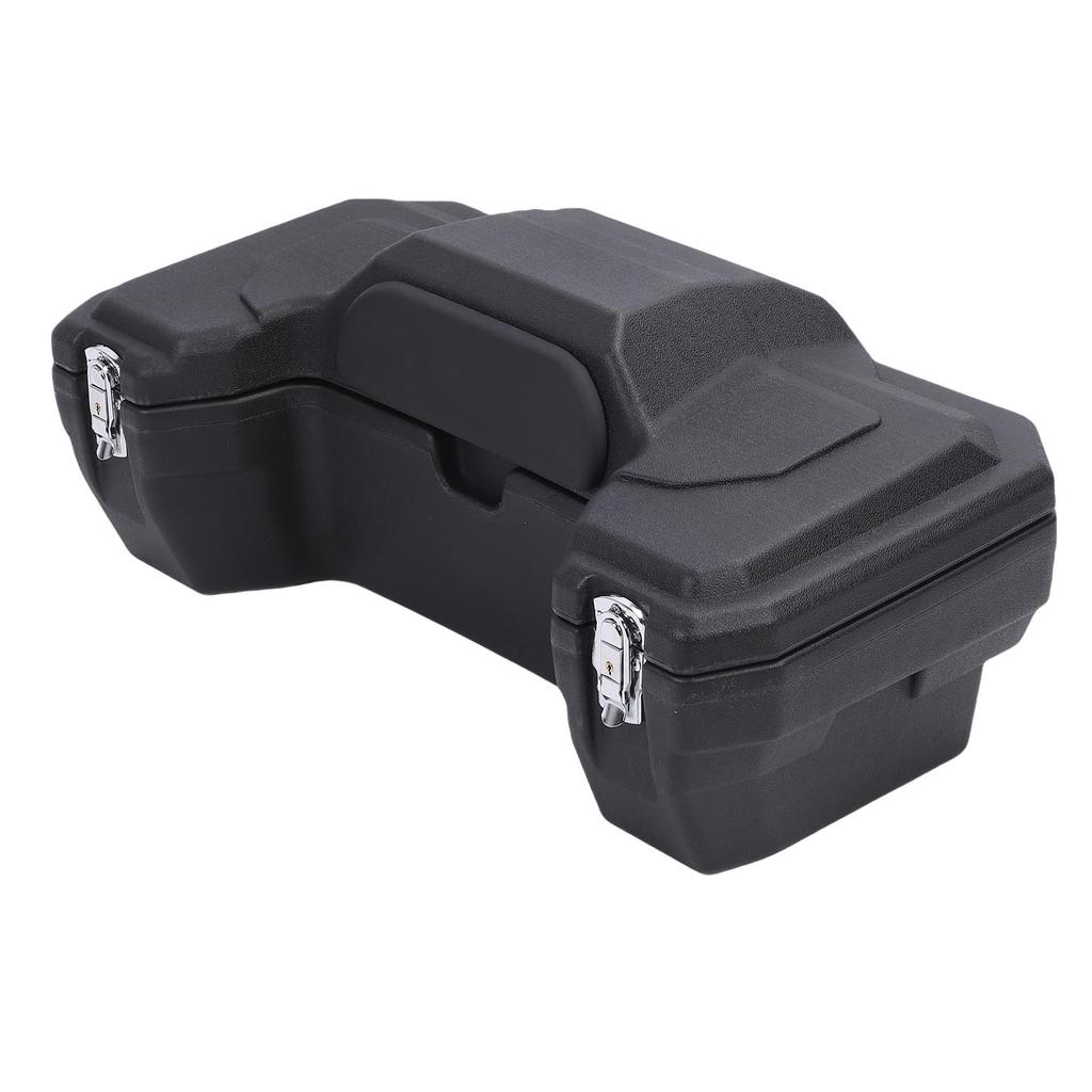 ATV Rear Storage Box 55L Large Capacity Rain Proof ATV Rear Luggage Box with Backrest and Safety Lock for Hiking Camping