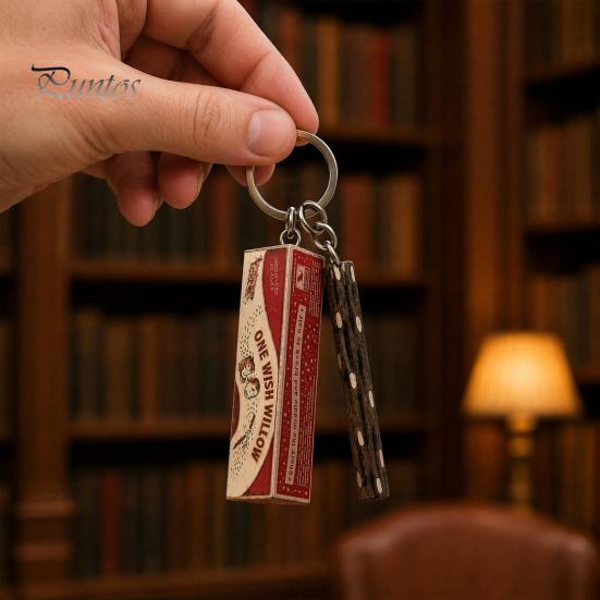 Token Norocos Cheie cu Ramură de Salcie pentru o Dorință, Baghetă de Dorințe Accesoriu Magic Magic pentru Adulți, Cadou Distractiv pentru Fanii Petrecerilor și ai Filmelor Horror Bun