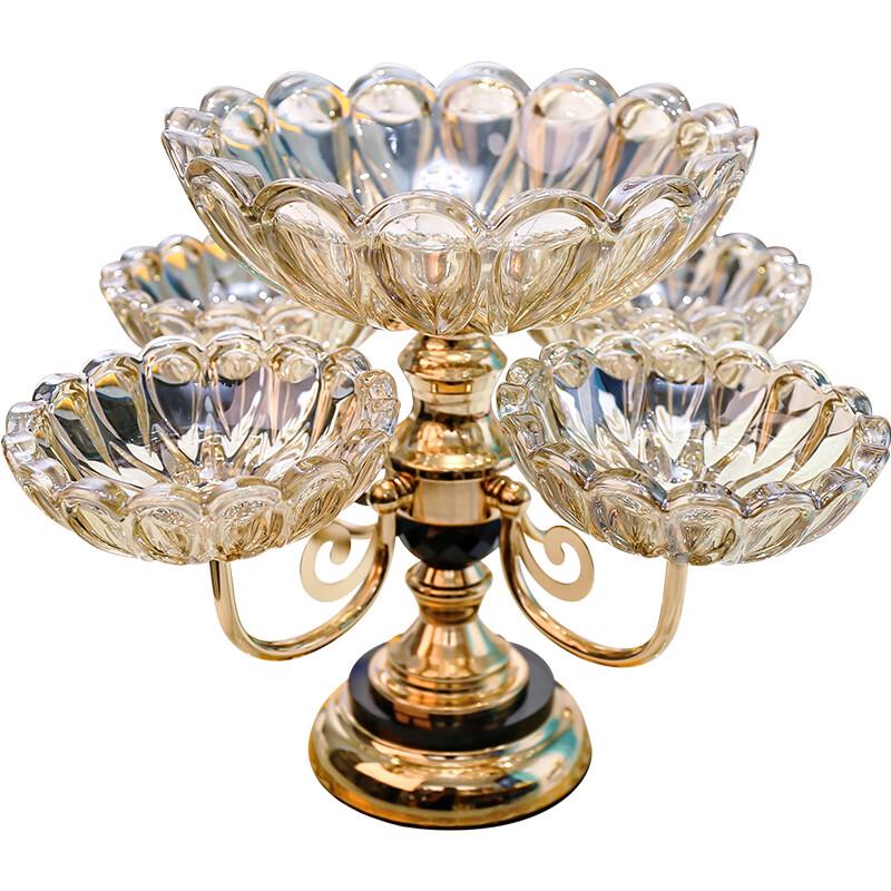 Naijiang European Crystal Glass Multi-Layer Fruit & Snack Plate