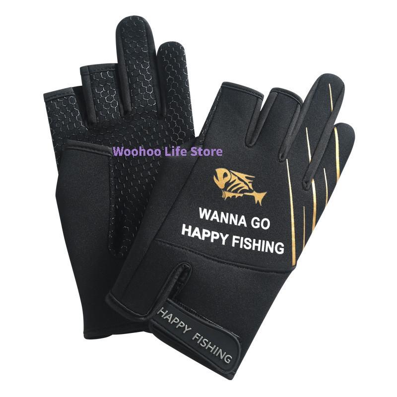 

Winter Fishing Gloves Fingerless Thermal Bass Fishing Gloves Non Slip Lure Fishing Gloves Fleece Lined Sea Fishing Gloves чёрный