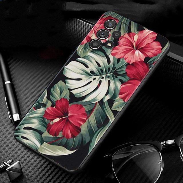 

Винтажный чехол с банановым листом и цветком для Samsung Galaxy A51 A71 A01 A11 A21 A21s A31 A41 A72 A52 A42 A32 A22 A12 A02 A02s F42 For Samsung A21