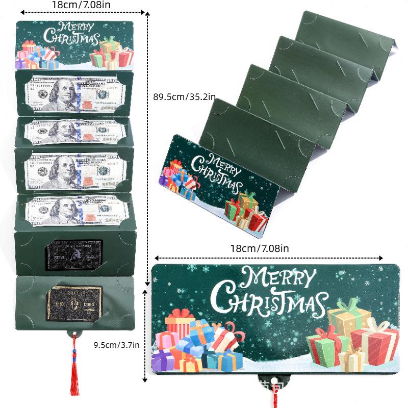 Weihnachten Weihnachtsmann Faltbarer Geldschein Karte Frohe Weihnachten Deko 2025 Navidad Natal Weihnachtsbaum Geldhalter Karte Neues Jahr 2026