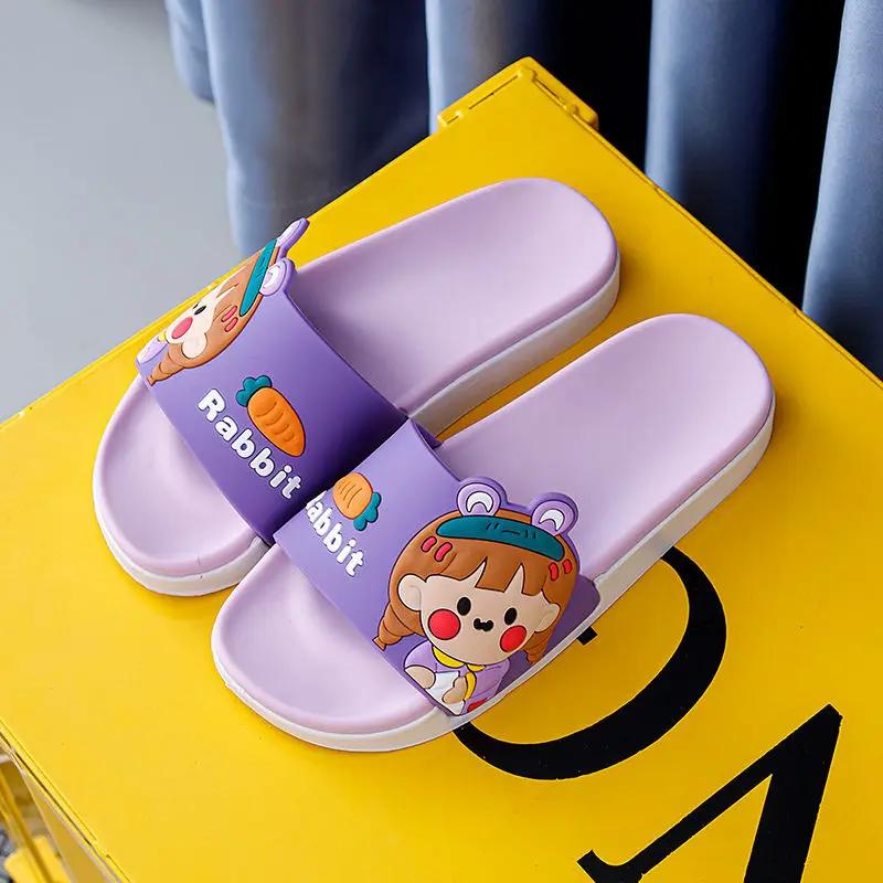 Fashion Bathroom Home Open Toe Indoor Women's Slippers and Ladies Sandals Anime 2024 Platform Slides Kawaii Cute House Cartoon Shoes W F