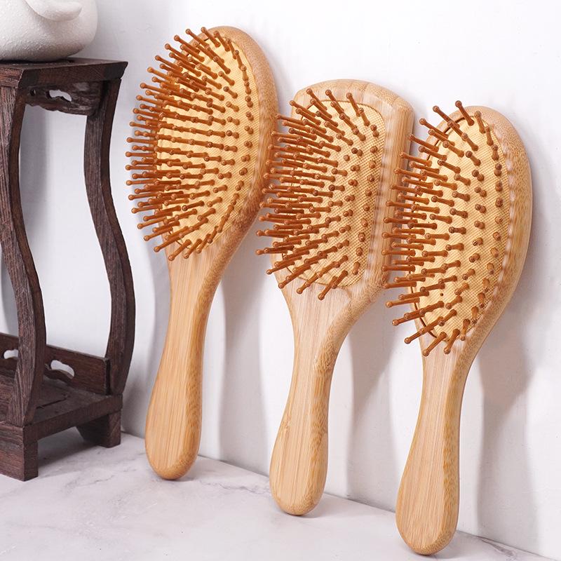 Cost-Effective Bamboo Air Cushion Massage Comb - Smooth, Anti-Static Hair Styling