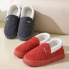 Cozy Winter Slippers for Women - Fashionable Corduroy Indoor Shoes with Soft Sole, Warm Plush Lining, Non-Slip EVA Sole