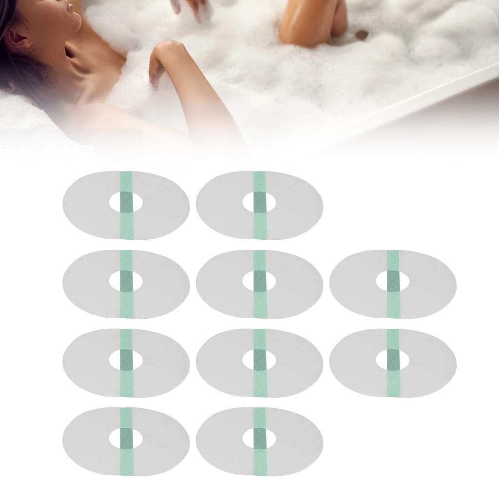 10pcs Sensor Covers Oval Shape Adhesive Waterproof Breatheable Sensor Patches for Shower Walking