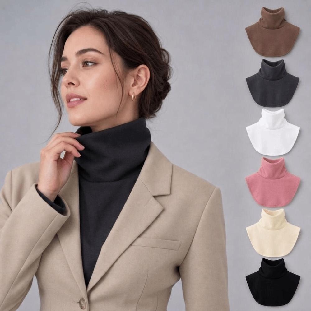 Velvet Lining Neck Warmer Scarf Detachable Detachable Turtleneck Spring Autumn Winter