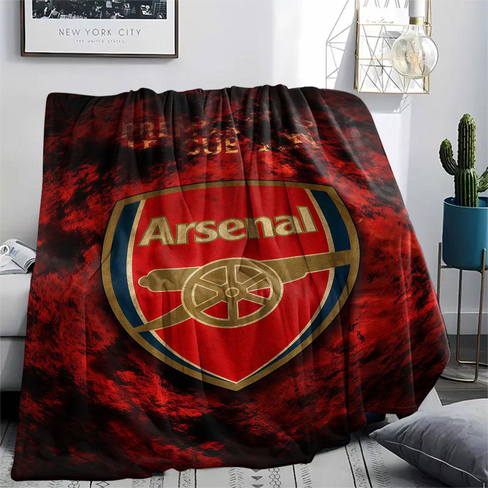 1PC Arsenal F Patterned Flannel Blanket Suitable For All Seasons for Home Decor Warmth and Comfort Gifts Holiday Present