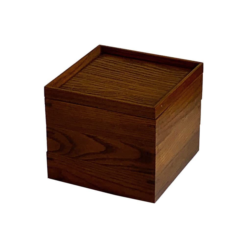

Yamaya Lacquerware Store s 3-Tier Wooden Lacquered Lunch Box, 16.5cm Wide x 16.5cm Deep x 16cm High