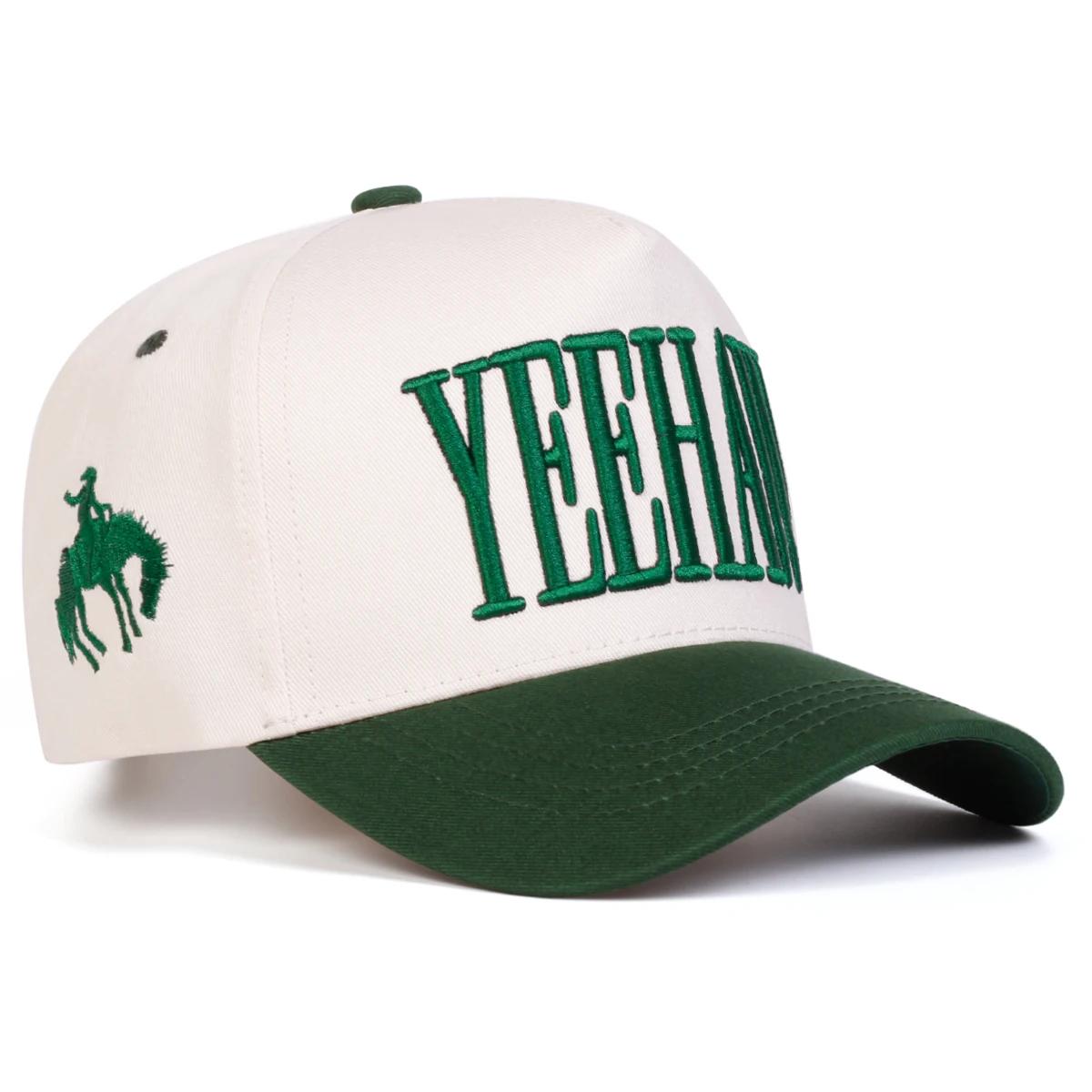 

Унисекс Бейсболки с вышивкой букв YEEHAW Весна Осень Уличные Регулируемые Повседневные Кепки Кепка от солнца Спортивная Кепка зелёный