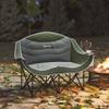Folding Chair Foldable 2-Seater Camping Chair with Cup Holder Carry Bag up to 250kg Load Capacity Green