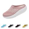 Women Slip On Platform Sandals Lightweight Breathable Knitted Upper Casual Walking Shoes with Cushioned Sole for Daily Wear