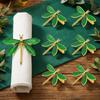 6PCS Modern Dragonfly Napkin Ring Metal Insect Napkin Holder Napkin Buckle  Wedding Setting