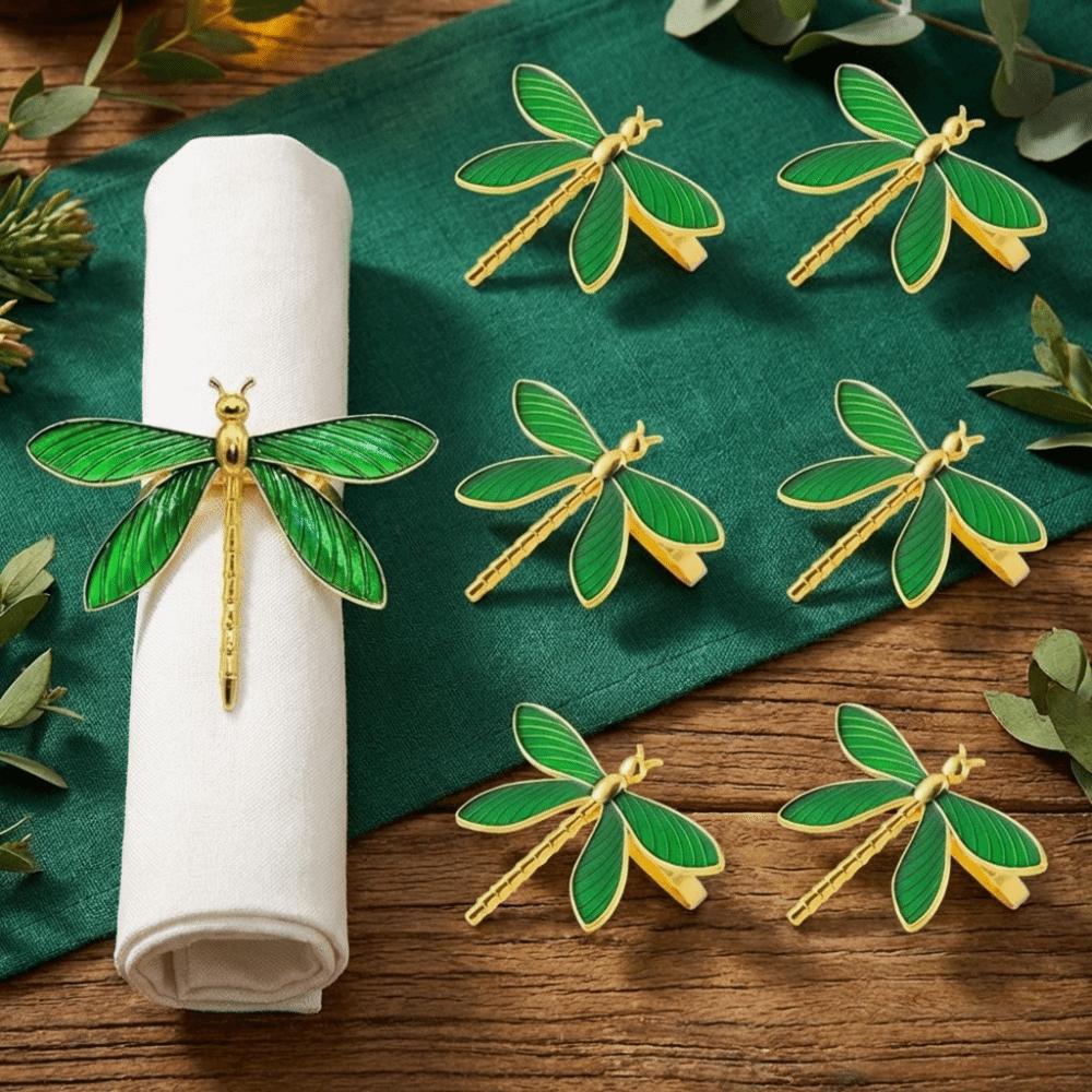 6PCS Modern Napkin Buckle Metal Table Decorations Creative Insect Napkin Holder  Restaurant