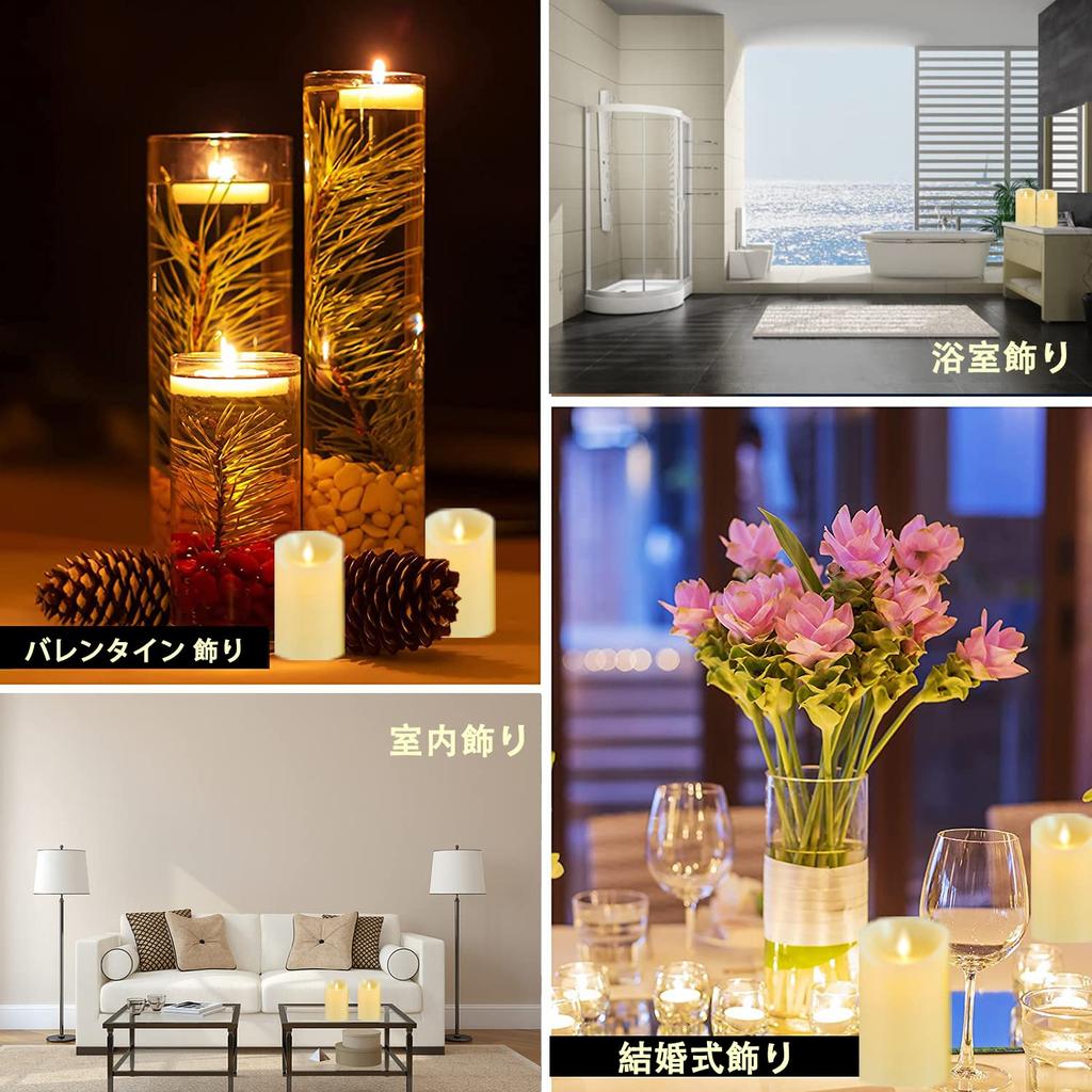 AnnTec LED Candles [Set of 2] LED Candlelights, Candle Style, Warm Light, Dedicated Remote Control, Automatic Off Timer, Flickering Like a Real