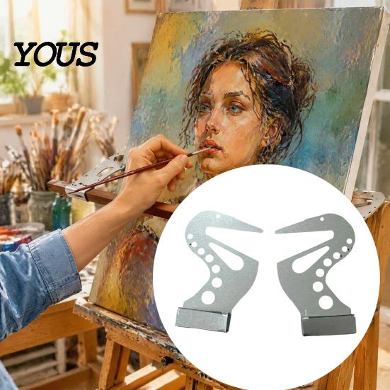 Artist Drawing Hand Rest 2Pcs Support Bridge, Adjustable Easel Bar, Metal Stabilizer Tool for Painting Craft Projects Artists