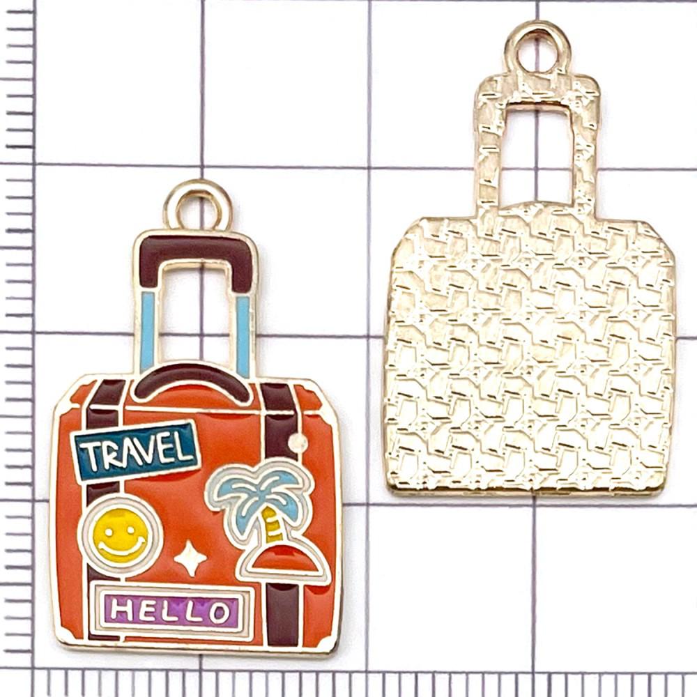 Colorful Enamel Cartoon Beach Charms for DIY Jewelry - Summer Travel Style, Set of 10