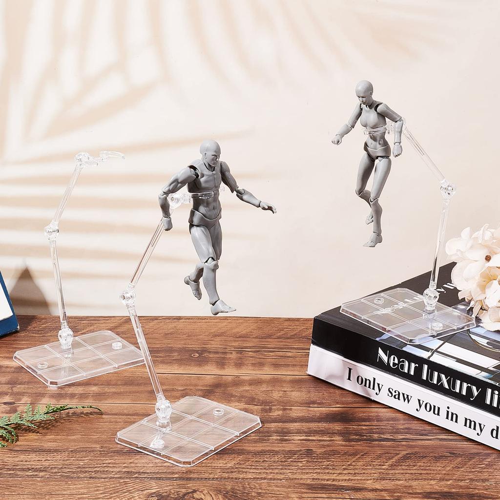 5/10/15pcs Clear Action Figure Stand,Display Holder Base Doll Model Figure Support Stand For Hg Shf Rg Sd Gundam 1/144 Toy