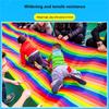 Parent Child Game Rainbow Slippery Cloth Outdoor Sports Team Building Equipment Kindergarten Sports Competition Activities Toys